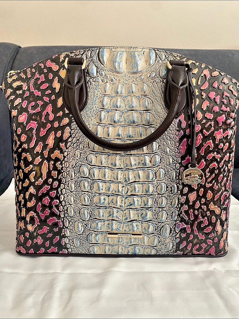 Brahmin Large Duxbury Satchel Multihearthstone, NWOT